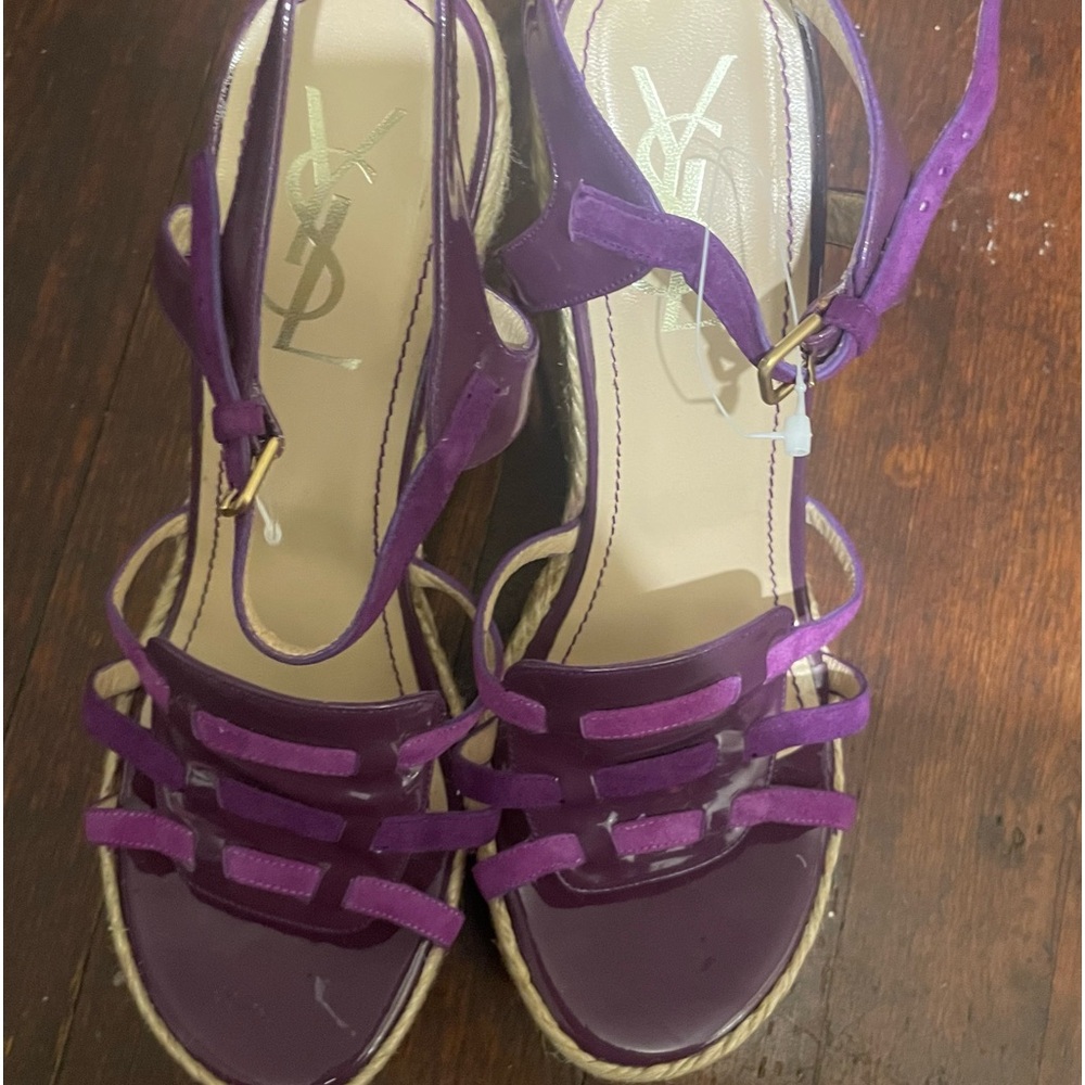 Yves Saint Laurent purple espadrilles size 40 NWOT